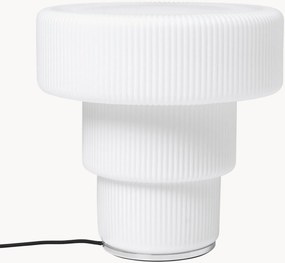 Stolová LED lampa z ručne fúkaného skla Ripple