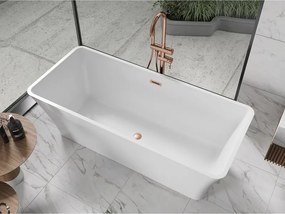 Mexen Tonia, voľne stojaca vaňa 170 x 75 cm, biela, medený prepad, 52171707500-65