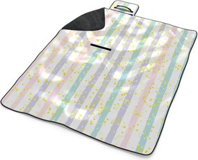 Sablio Plážová deka Pruhy a bodky štetcom: 200x140 cm