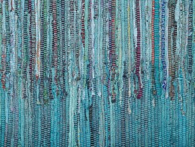 Bavlnený koberec 160 x 230 cm modrý MERSIN Beliani