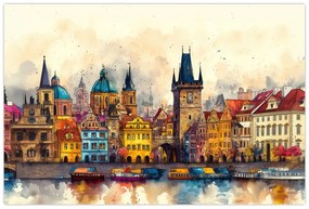 Obraz - Jeseň v maľovanom meste (90x60 cm)