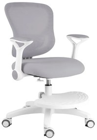 Detská rastúca stolička Neoseat JUNI 007 — látka, sivá