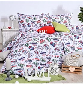 Vianočné obliečky bavlnené Cold EMI, Predĺžený set jednolôžko obsahuje 1x 140x220 + 1x 70x90