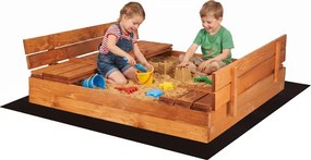 Drevené uzavreté pieskovisko 150x150 cm Springos SB150ZZ - impregnované
