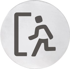 Sapho Sapho, Ceduľa "EXIT", priemer 75mm, nerez mat, XP128