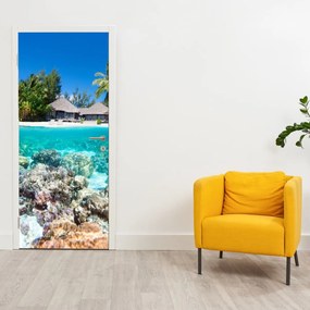 Fototapeta na dvere - Pláže na tropickom ostrove (95x205cm)