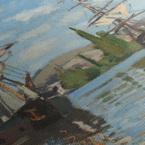 Obraz - Claude Monet, Ships Riding on the Seine at Rouen, reprodukcia (90x60 cm)