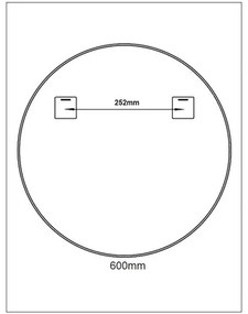 Guľaté zrkadlo do kúpeľne Ø 60 cm