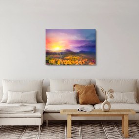 Sklenený obraz - Za svitania (70x50 cm)