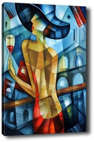 Obraz na plátne Cubism lady 50x70 cm