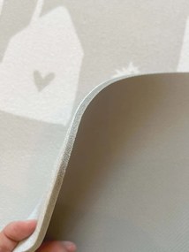 Detská hracia podložka z prírodného kaučuku SCANDI MIST obdĺžniková