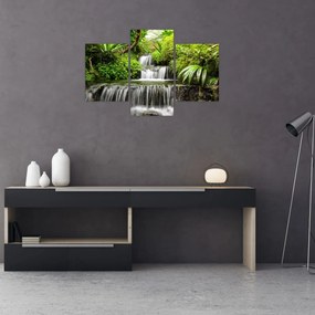 Obraz - Vodopád v dažďovom lese (90x60 cm)