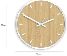Bambusové nástěnné hodiny Bamboo 30 cm hnědé