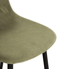 Zelené čalúnené jedálenské stoličky v súprave 4 ks Minka – Marckeric