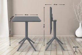 Skladací stôl Sky square - tmavošedá