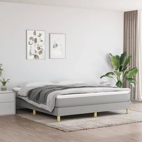 Boxspring posteľ s matracom bledosivá 180x200 cm látka 3144191