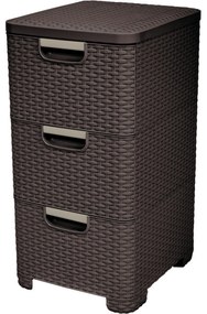Curver Šuplíky RATTAN style hnedé 3 zás.
