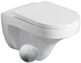 Aqualine Aqualine, DENICA závesná WC misa, Vortex Rimless, 36x52cm, biela, PS8512