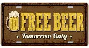 Ceduľa značka Free beer