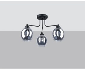 Sollux SL.1144 - Luster na tyči FILLAN 3xE27/60W/230V čierna