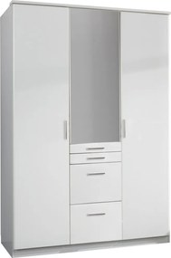 Šatníková skriňa Aachen, 135 cm, biela