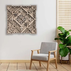 Vyrezávaná drevená 3D mandala na stenu | SENTOP PR0461