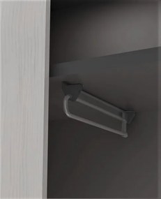 Šatníková skriňa Lift, šedá/hnedá