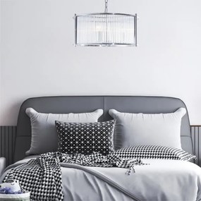 Zuma Line 2200131P-L - Luster na reťazi MARMO 3xE27/40W/230V chróm