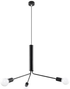 Luster Duomo 3, čierne telo svietidla