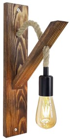 Nástenné svietidlo AHSAP 1xE27/40W/230V borovica orech