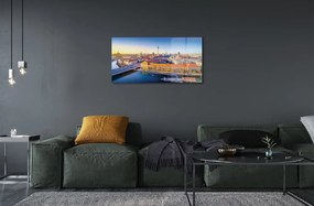 Sklenený obraz Berlín riečny mosty 140x70 cm
