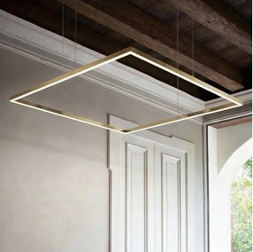 Ideal Lux - LED závesný luster na lanku ORACLE SLIM LED/44W/230V CRI 90 70x70 cm zlatý