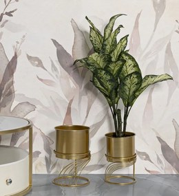 Sada 2 ks stojanů na květiny Spirally zlatá