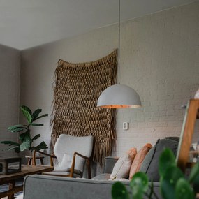 Moderné závesné svietidlo biele 50 cm - Magna