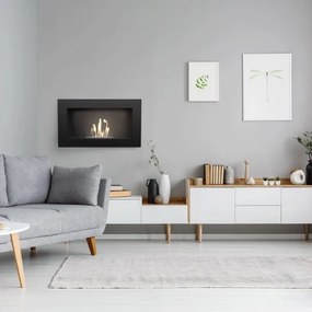 Kratki GOLF/CZARNY/TUV - Vstavaný BIO krb GOLF 37,4x64,8 cm 1kW čierna