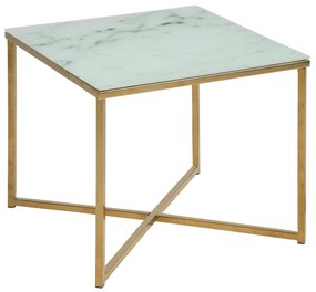 Biely Odkladací stolík Alisma 42 × 50 × 50 cm ACTONA