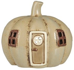 Ib Laursen Keramický svietnik tekvica Shaped Cream
