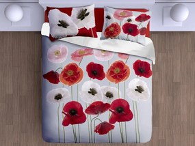 Gipetex Natural Dream 3D talianská obliečka 100% bavlna Poppies - 140x220 / 70x90 cm