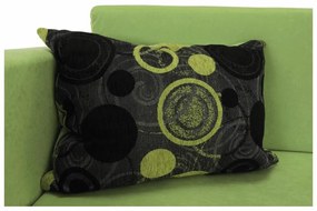 Tempo Kondela Rozkladacie kreslo, zelená/béžová, ľavá, KUBOŠ