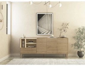 Komoda v dekore duba v prírodnej farbe 180x75,5x44 cm Monza – Marckeric