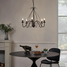 Klasický luster hrdzavo hnedý 5-svetiel - Giuseppe