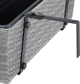 Závěsný balkonový květináč s vnitřní vložkou Plantero šedý