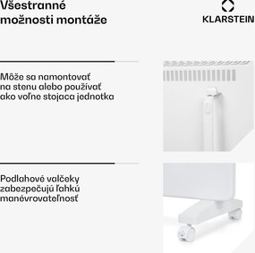 Klarstein Bansin Smart 1500, konvektor, 1500 W, ovládanie cez aplikáciu