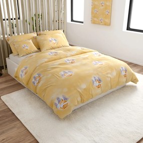 Obliečky z mikrovlákna STROMČEKY A OZDOBA žlté Rozmer obliečky: 70 x 90 cm | 140 x 200 cm