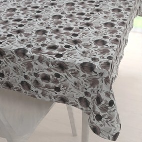 Biante Dekoračný obdĺžnikový obrus Rongo RGP-504 Hnedé popínavé lístky na bielom 60x100 cm
