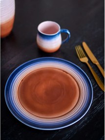 Modré/oranžové kameninové taniere v súprave 4 ks ø 27 cm Tatum – Bloomingville