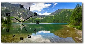 Vodorovné Sklenené hodiny na stenu Morské oko Tatry pl_zsp_60x30_f_119811349