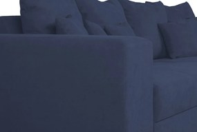 Široká pohovka Rosa, tmavo modrá látka