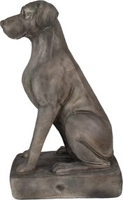 Šedá dekorácia socha pes Dog Modern - 44*26*73 cm