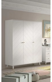 Biela detská šatníková skriňa 150x200 cm BILLY – Vipack